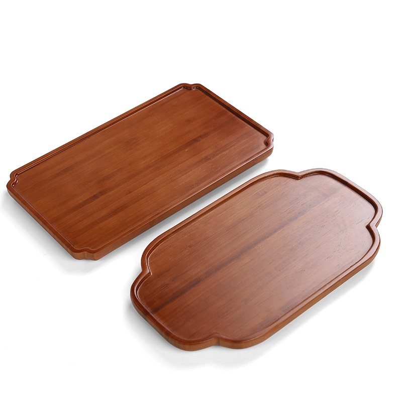 精致碳化竹制托盘o干泡盘茶盘茶奉 酒店用品端菜盘茶点盘奉茶盘