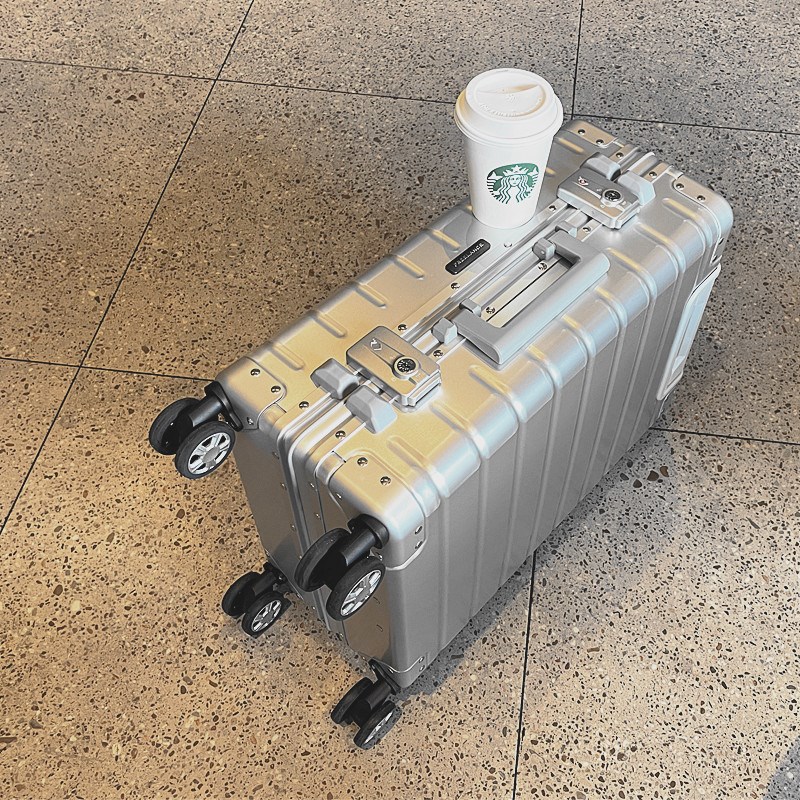 出口德国镁铝合金拉杆箱r20寸金属登机箱万向轮铝材旅行箱时尚潮