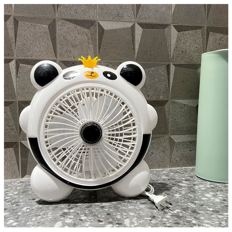 迷你电风扇e台式学生宿舍小风扇办公室转页扇卡通可爱熊猫家用台