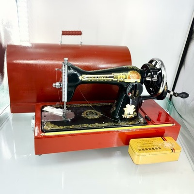 手提箱缝纫机手摇式家用缝纫机鑫蝴蝶xin butterfly缝纫机singer
