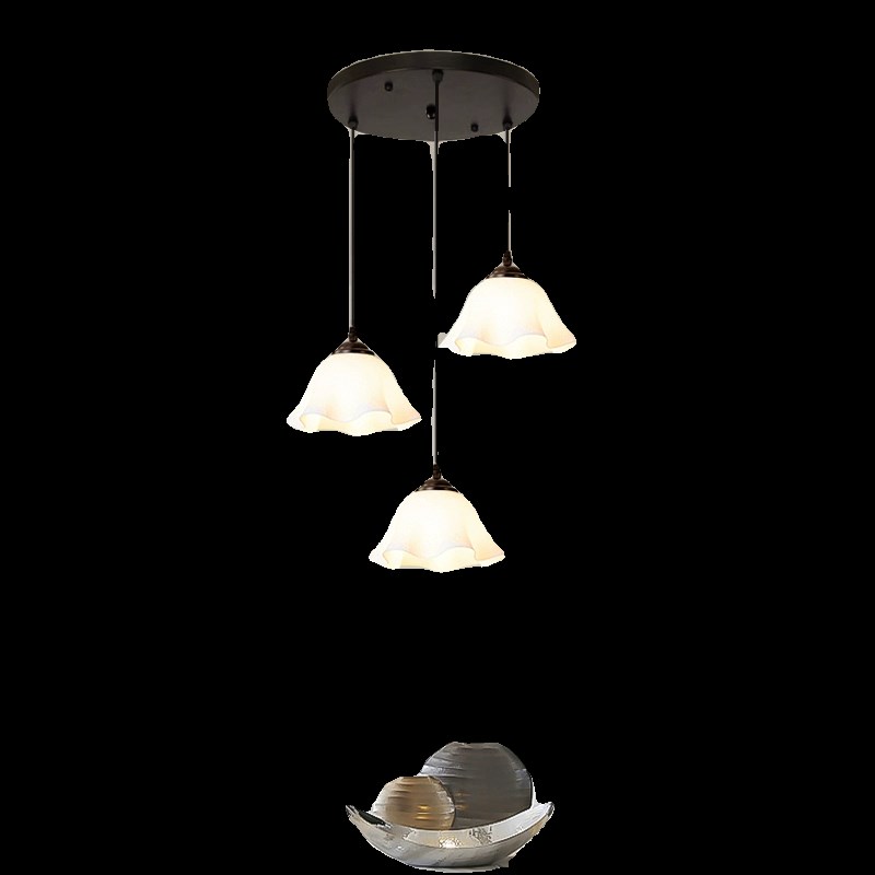 可换灯泡新款花朵餐厅吊灯三头单头现代简约饭厅餐桌吧台家用长灯