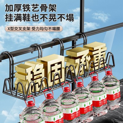 晒鞋架阳台晾衣神器家用凉鞋架子简易室外窗台防盗网挂衣服置物架