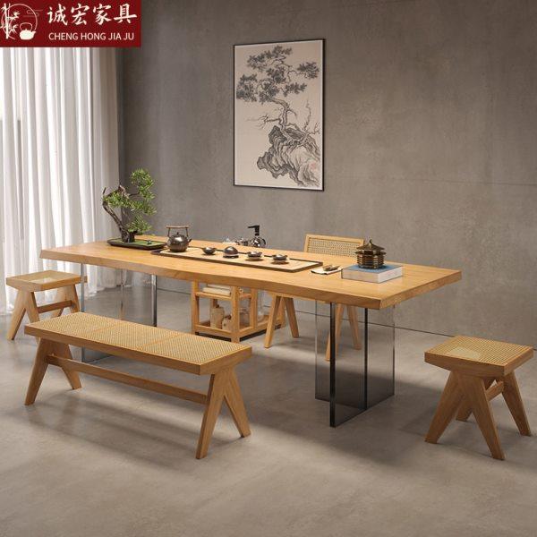 诚宏现简约实木茶桌椅家用亚克力泡茶桌大板桌客厅会客全套茶台,商业/办公家具,茶台/茶桌,淘宝优惠券,粉丝福利购,淘宝优惠卷