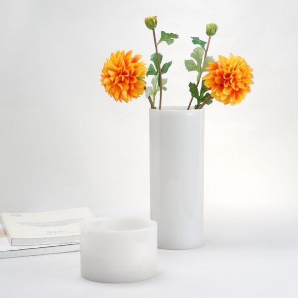 白色仿陶瓷花瓶水养高档亚克力PC塑料花盆客厅插花轻奢装饰品摆件,家居饰品,花瓶,淘宝优惠券,粉丝福利购,淘宝优惠卷