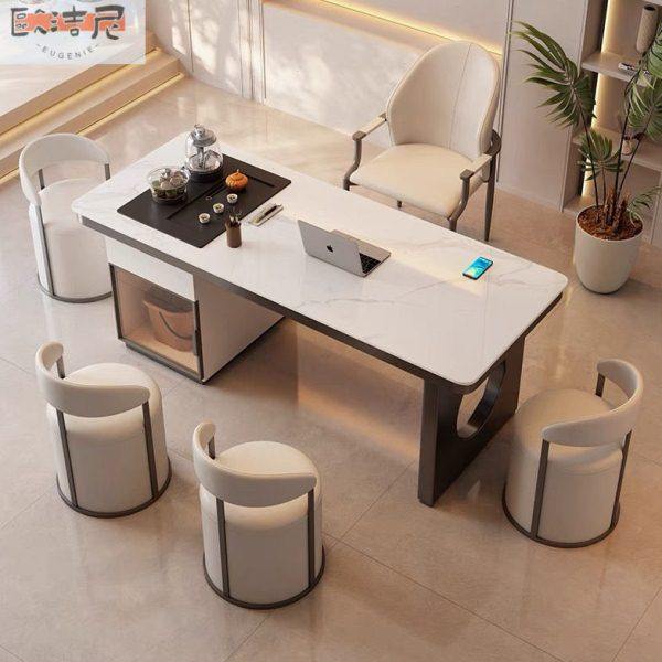 轻奢功夫茶台家用泡茶桌轻奢岩板茶桌椅组合烧水壶一体公室现,商业/办公家具,茶台/茶桌,淘宝优惠券,粉丝福利购,淘宝优惠卷
