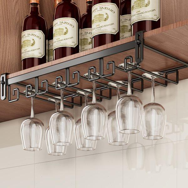 天台悦先红酒杯架子倒挂酒柜免打孔脚杯收纳置物架家用悬挂轻奢,收纳整理,红酒架,淘宝优惠券,粉丝福利购,淘宝优惠卷