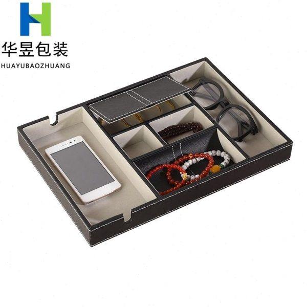 新款收纳盒现货展示盘木质pu皮零钱手机眼镜饰品首饰 桌面收纳盒,包装,首饰包装,淘宝优惠券,粉丝福利购,淘宝优惠卷