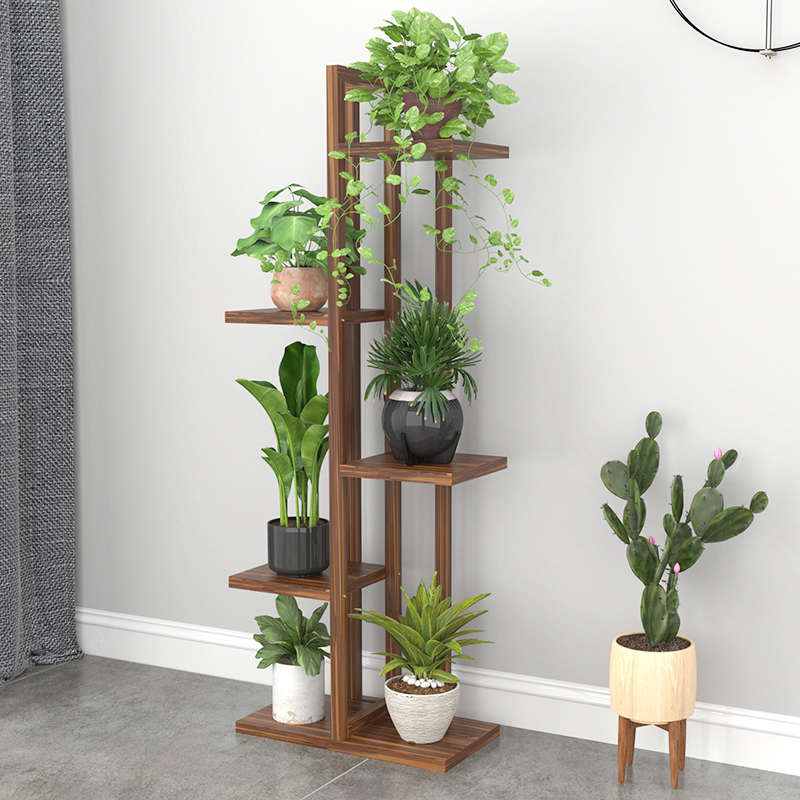 室内实木制花架子户外庭院v吊兰绿萝多肉植物花盆架阳台多层置物