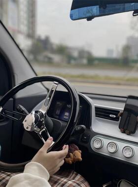 小红书五菱宏光mini黑武士改装方向盘五菱宏光MINI EV 马卡龙白色