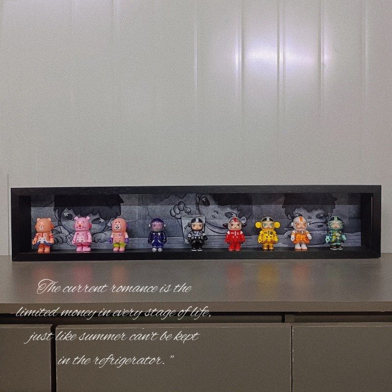 14*80cm长款可收纳12个娃相框不含背景图摆台观赏中空6立体相框,收纳整理,手办收纳盒,淘宝优惠券,粉丝福利购,淘宝优惠卷
