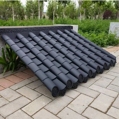 110x80cm新中式塑料树脂单面一体仿古屋檐装饰瓦片雨棚门头滴水檐