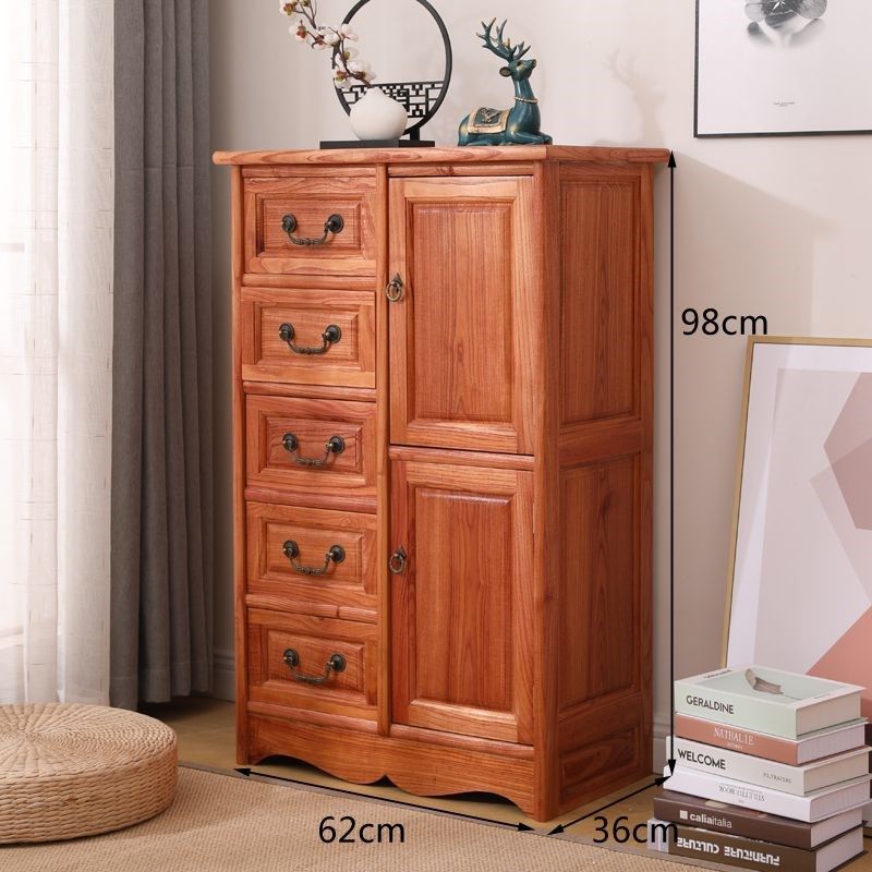 实木五斗柜红椿木客厅靠墙收纳柜卧室家用床头柜餐桌储物中式边柜