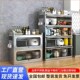 不锈钢餐边柜加厚不锈钢橱柜餐边柜厨房上翻门碗柜锅具整体收纳柜