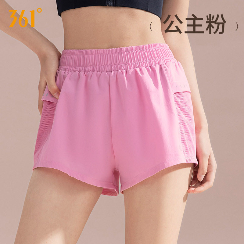 361运动短裤女防走光夏季薄款假两件跑步健身三分裤外穿瑜伽短裤