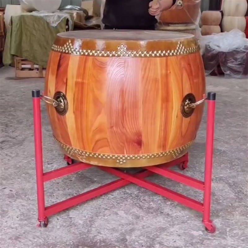 正宗黄牛皮鼓椿木白茬战鼓u真牛皮大鼓堂鼓锣鼓道士寺院法器节奏