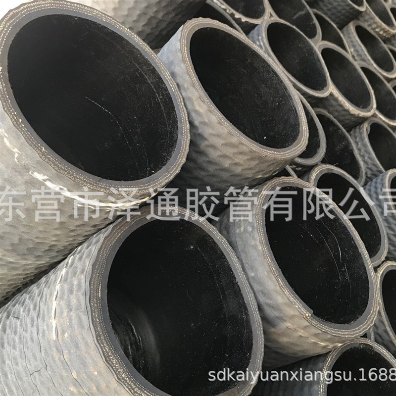 供应防静电耐油钢丝胶管大口y径埋吸胶管吸泥沙加厚黑色橡胶管