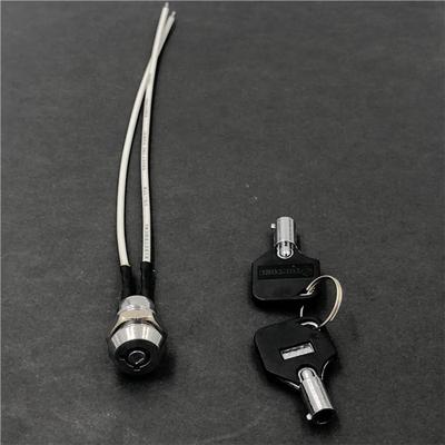 103/102钥匙开关 电源锁 双拔/单拔 2脚 开孔直径12mm 线长15CM