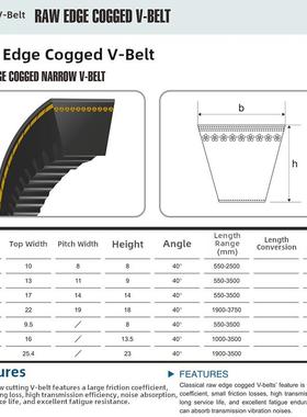 三维三角带Xpb2840/2900/2997/3000/3050/3070齿形电机带