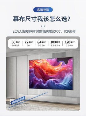 BFBJ3.5倍增益抗光投影幕布家用一体式画 画框幕布免组装壁挂窄边