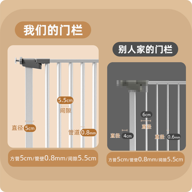 门栅栏楼梯护栏儿童安全门宝宝小孩婴儿防护栏隔断门栏围栏门挡板