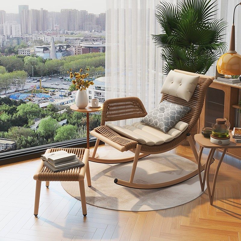 藤编摇摇椅躺椅成人家用客厅懒人休闲椅阳台单人庭院复古摇椅藤椅,住宅家具,摇椅,淘宝优惠券,粉丝福利购,淘宝优惠卷
