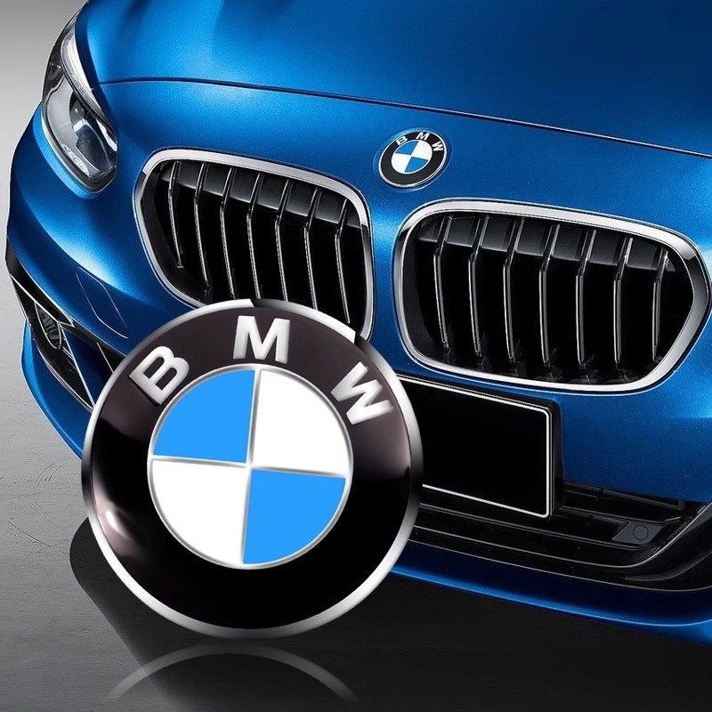 适用宝马方向盘车标i3iX3iX1I5引擎盖前后车头标改装轮毂盖标志贴