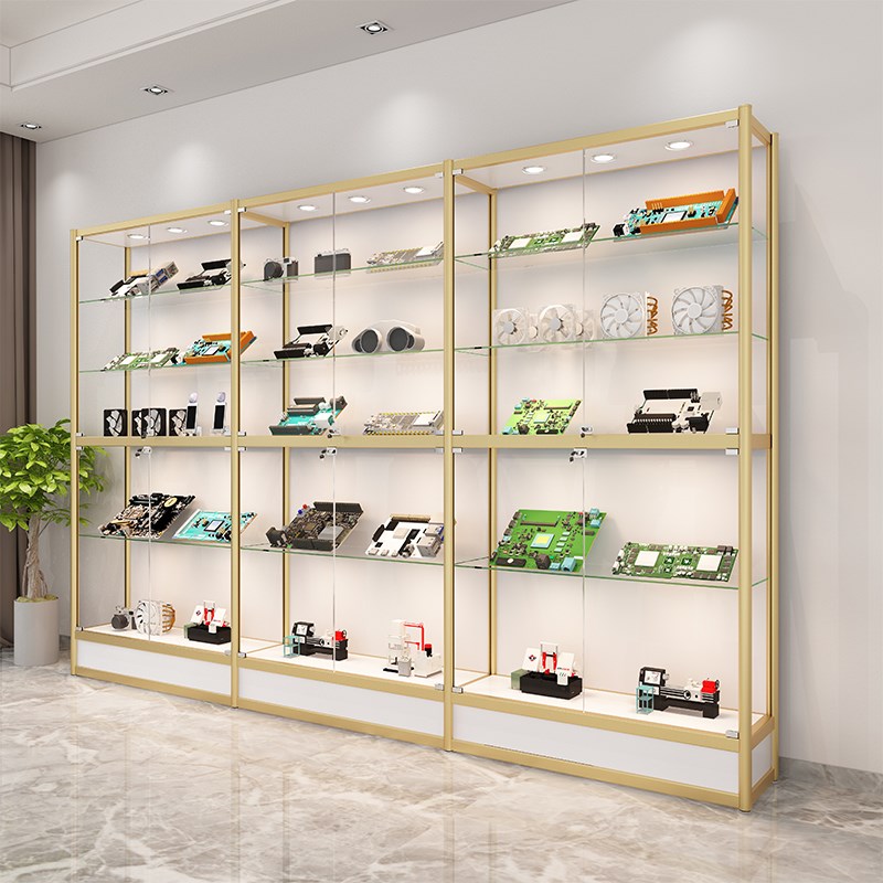 玻璃展示柜公司产品样品展示柜汽车用品化妆品手办模型陈列柜货架