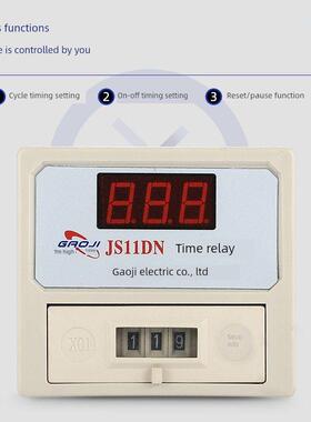 数字显示时间继电器Js11Dn 99.9S 380V清洁开始暂停999S供电定时