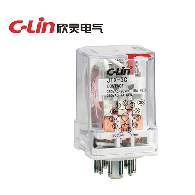 JTX-2C/3C电磁中间继电器JQX-10F/2Z/3Z圆11脚HHC70A 24V220V