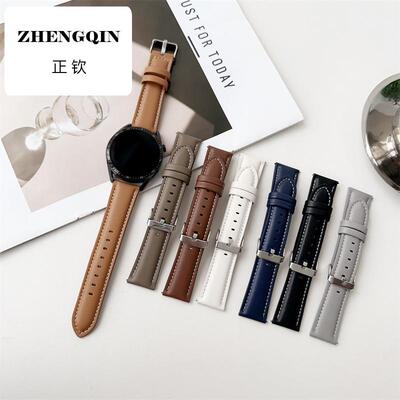 适用于Keep Watch Pilot 1皮革表带  22mm智能手表替换腕带配件