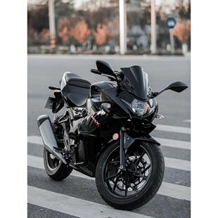 适用于铃木GSX250R前风挡改装竞技挡风玻璃导流罩PC进口无损安装