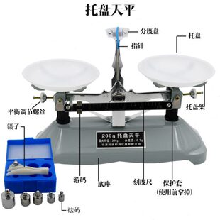教学仪器200g 天平秤托盘砝码 500g机械天平物理器材实验室教具
