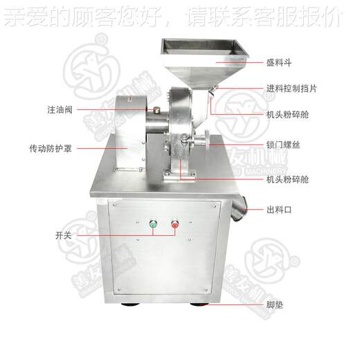 万粉碎大功机250型率多功能粉碎锤式不锈能钢机大型中药材超细打
