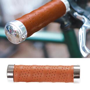 KIVI超纤皮革自行车把套城市旅行车休闲车复古钢管车可锁死握把