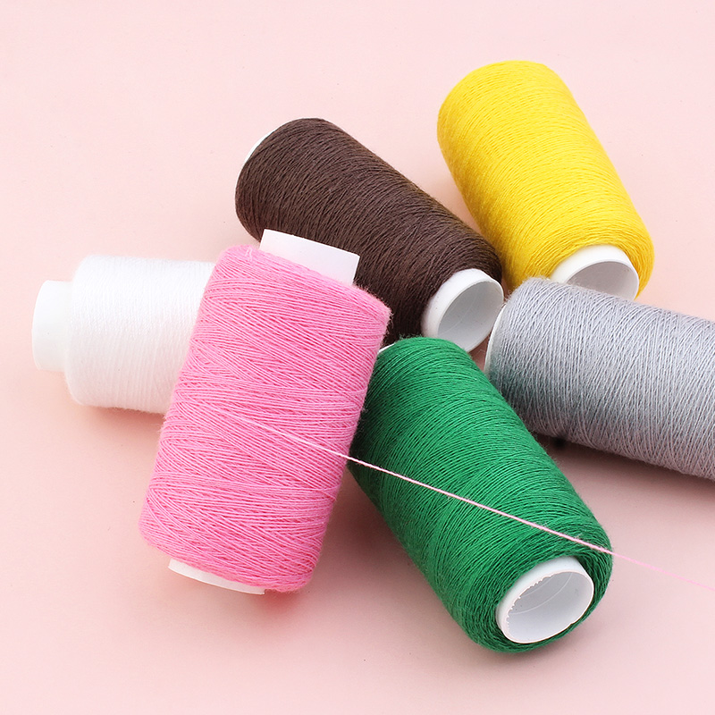 家用缝纫线e402手工缝衣线白线黑线彩色涤纶细线缝补手缝针线小卷