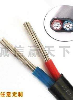 国标铝芯电线电缆黑色防老化室外进户6 10 16 25平方单芯农网铝线