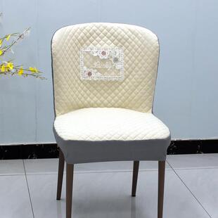 新款家用贝勒椅套罩弧形全包加厚防滑餐厅餐桌椅子套罩靠背坐垫套