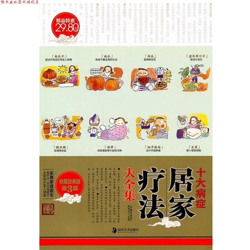 【正版书】 十大病症居家疗法大全集 《收藏经典版》编委会 主编 湖南美术出版社