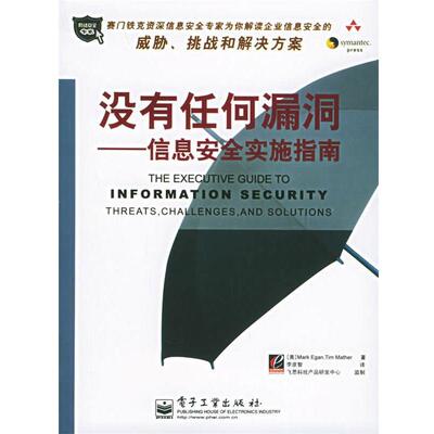 【正版书】 没有任何漏洞 (美)艾根(Egan,M.)(美)马瑟(Mather,T.) 著,李彦智 电子工业出版社
