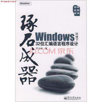 【正版书】 琢石成器:Windows环境下32位汇编语言程序设计 罗云彬 著 电子工业出版社
