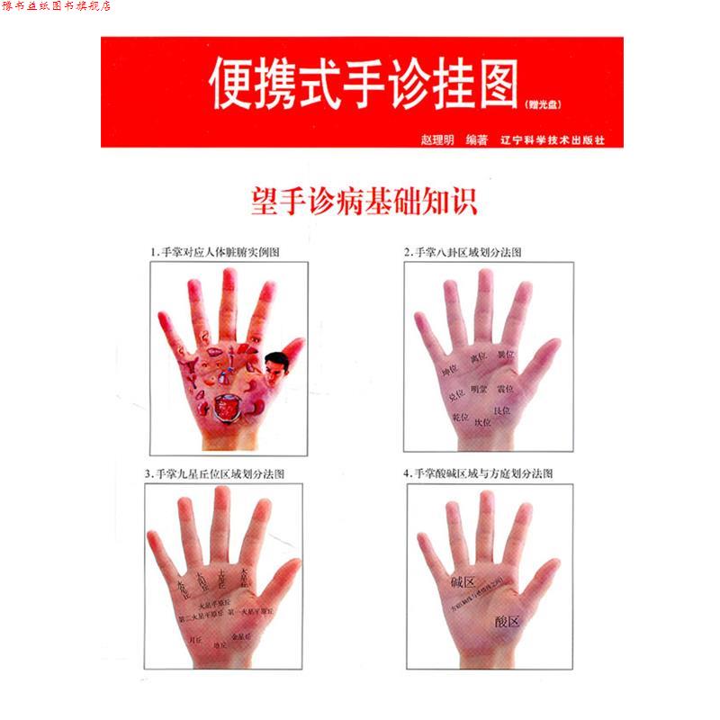 【正版书】 便携式手诊挂图 赵理明 主编 辽宁科学技术出版社