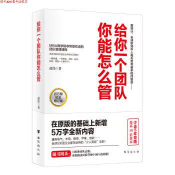 【正版书】 给你一个团队你能怎么管 赵伟 台海出版社
