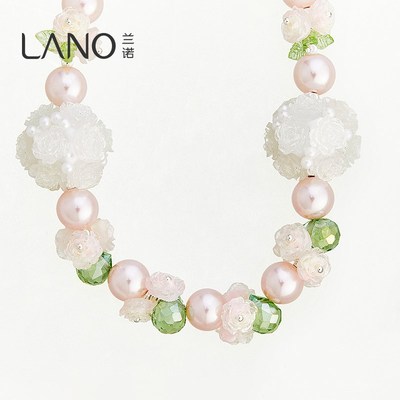 兰诺水晶珍珠手机链女式带垫片串珠手腕挂绳2025新款高级感包挂件