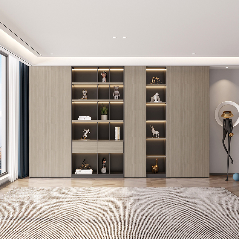 现代简约书柜书房书橱组合柜储物柜收纳柜客厅轻奢展示柜客厅书架