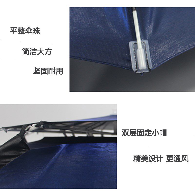 新款头戴钓鱼伞帽防晒遮阳垂钓雨伞帽双层透气帽伞大号折叠头伞
