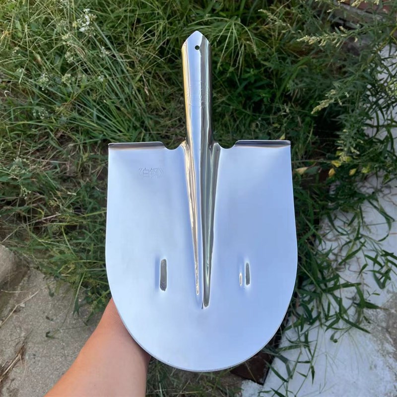 420不锈钢锹水田铁锹高硬度农用家用挖土锹镜面抛光不沾泥