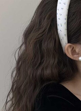 难哄章若楠温以凡同款白色碎花发箍女高颅顶2025新款日常外戴头箍