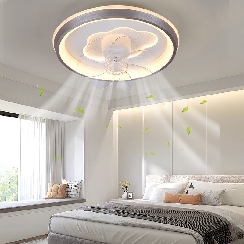 360摇头吸顶风扇灯卧室家用静音智能一体电扇灯全光谱护眼房间灯