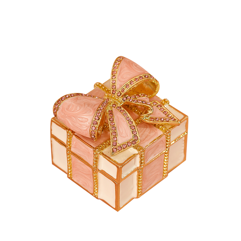 A可爱珠宝首饰耳环收纳盒2022新款闺蜜结婚礼物求婚对戒指盒法蓝