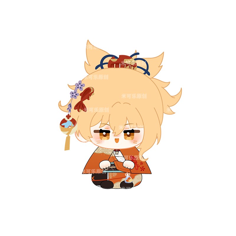 原神空萤宵宫戴因动漫周边毛绒公仔玩偶挂件小坐姿娃娃团子挂饰